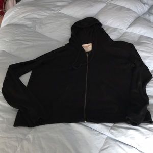Black zip hoodie